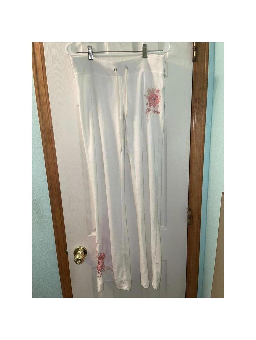 Bebe Floral Embroidered Lounge Pants